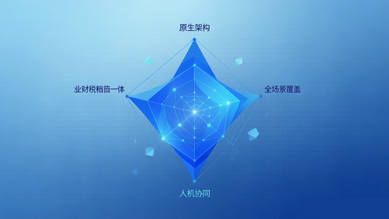 费控大模型平台四维量化评测雷达图