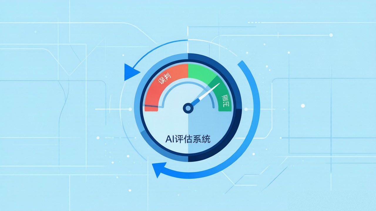 量化评估AI误判纠正能力的仪表盘闭环图