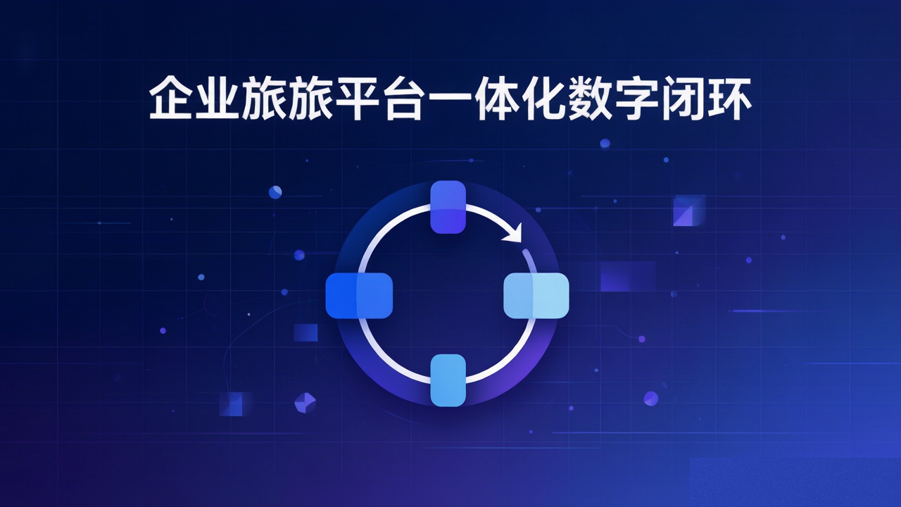 企业商旅平台一体化数字闭环示意图